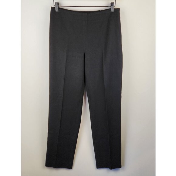 Talbots Black Classic Slim Trouser Pants Side Zip sz 8 Career Office - Picture 1 of 9